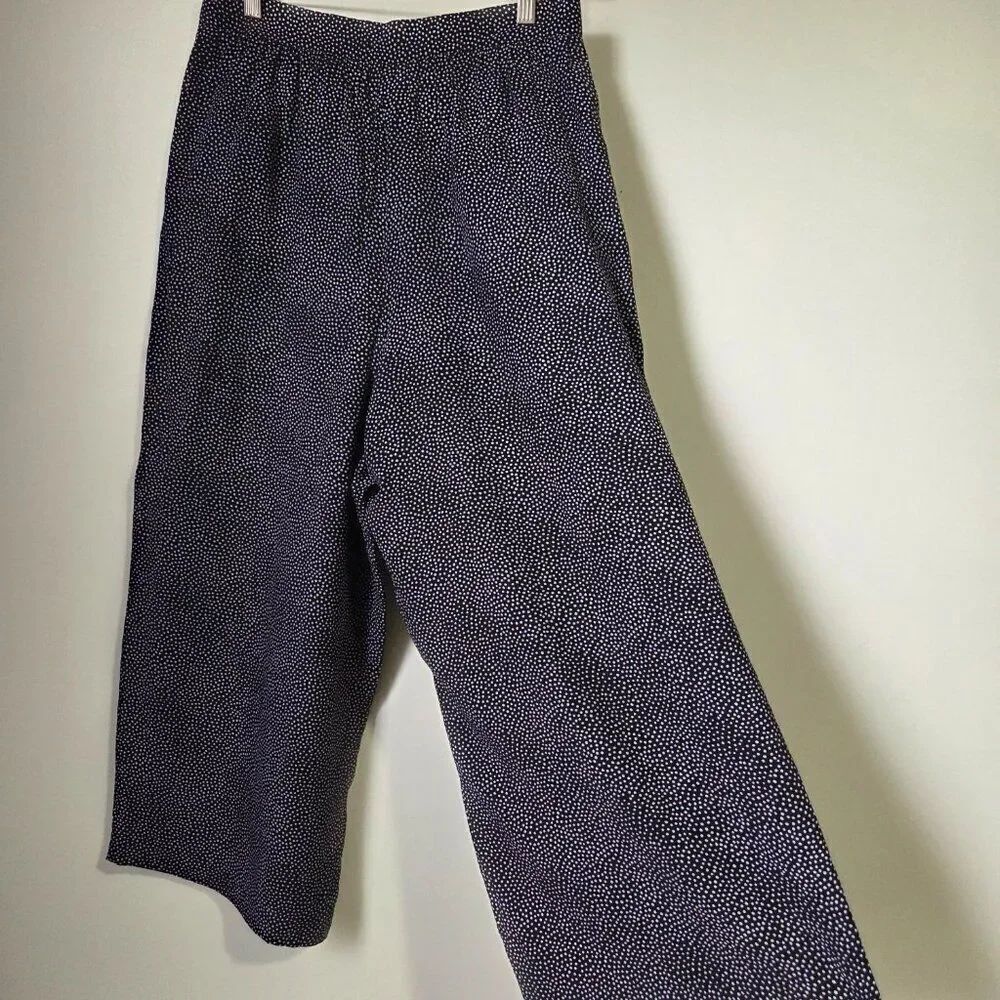 EUC CHAUS PETITES WIDE LEG DOTTED PLEATED SOFT PANTS SIZE 14 - Picture 3 of 16